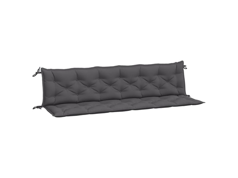  Lot de 2 coussins de banc de jardin, coussins d'assise anthracite tissu oxford cf58625  - Conforama A