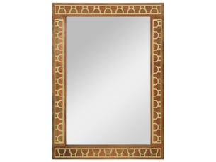 Miroir de salle de bain, miroir de toilette 50x70x2,5 cm bois de manguier massif et verre cf62479