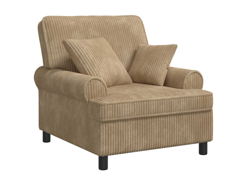 Vidaxl fauteuil xl avec coussins taupe tissu à 1,5 lignes - Conforama D