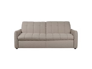 Canapé roma 2 places convertible avec relax électrique en tissu - taupe