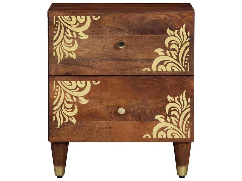  Table de chevet avec tiroir 2 pièces marron miel 40 x 33 x 46 cm  - Conforama D
