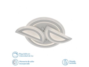 Plafonnier led fabrilamp alhena blanc 144 w 19440 lm 3000-4000-6500 k télécommande 5x68x48 cm