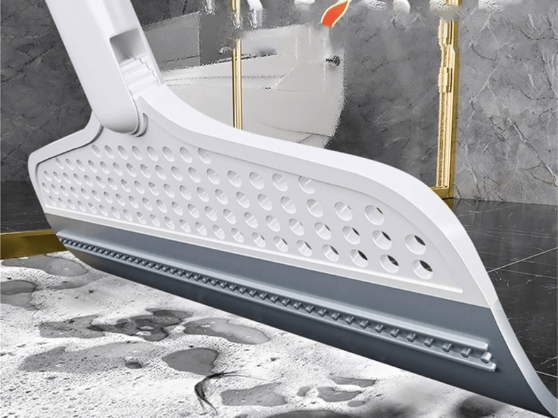  Dites adieu aux poils d'animaux et aux dégâts d'eau ! Balai-raclette à long manche avec lame en silicone rotative à 180°  - Conforama B