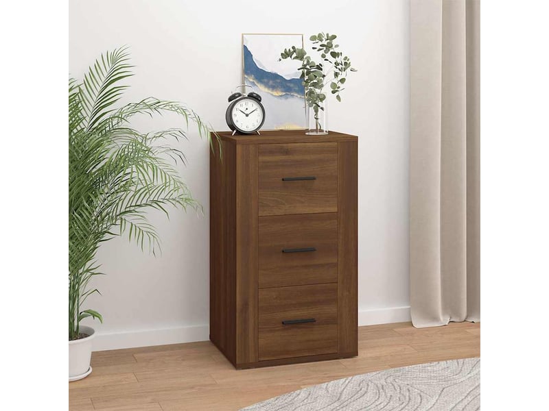  Buffet - bahut - meuble de rangement chêne marron 40x33x70 cm bois d'ingénierie  - Conforama B