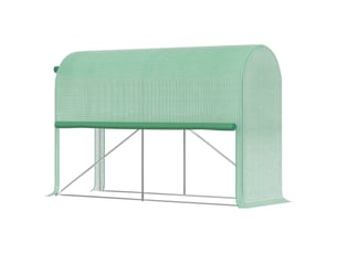 Serre jardin pebalcon, bâche renforcée 140 gm², acier, porte zippée enroulable, légumesplantesfleurs, int.ext., 300x100x200 cm, vert.