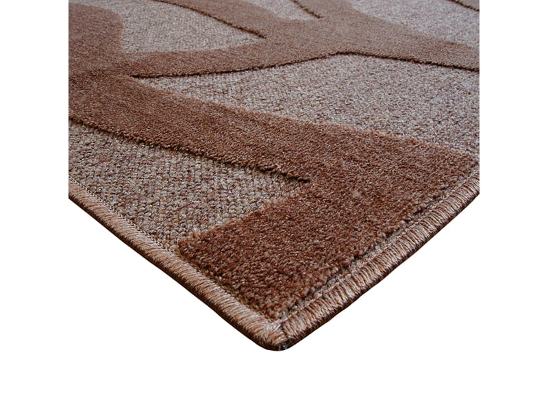  Tapis relief graphique terracotta 160x230  - Conforama C