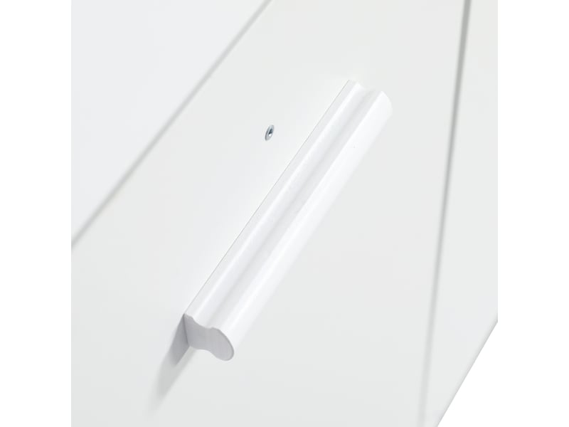 Lit mezzanine enfant 90x200 cm – blanc – bureau mobile, rangements et escalier à 2 compartiments - sans matelas - Conforama E