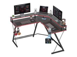 Bureau gaming 128 cm coloris noir