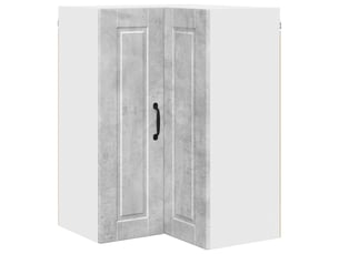 Meuble mural de cuisine, armoire d'angle cuisine porto gris béton 57x57x80cm
