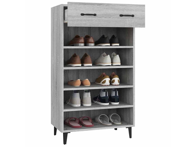  Armoire à chaussures sonoma gris 60x35x105 cm bois d'ingénierie shl1732  - Conforama D