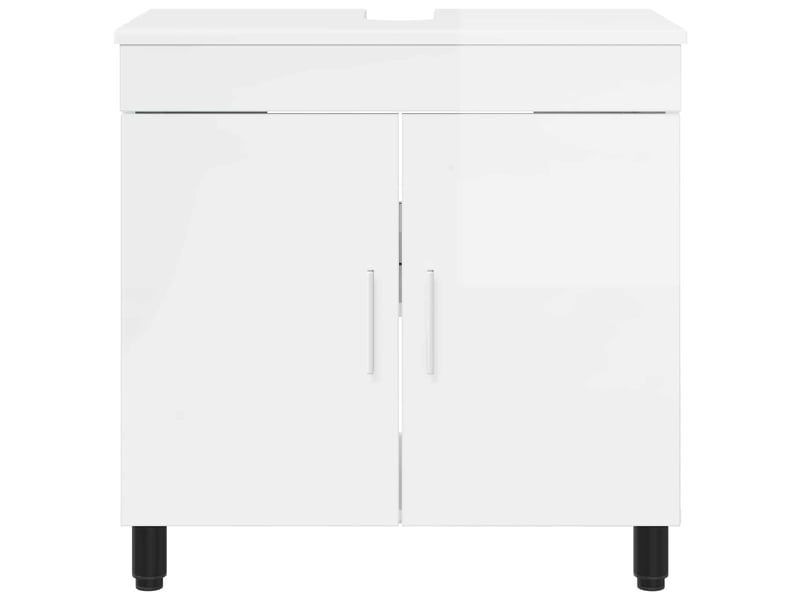  Unité de vanité de salle de bain, meuble de rangement blanc brillant 60x35x60 cm shl1467  - Conforama E