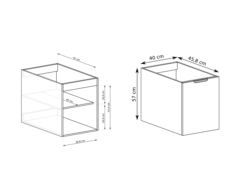  Meuble de rangement suspendu novo cachemire mat 40 cm  - Conforama C