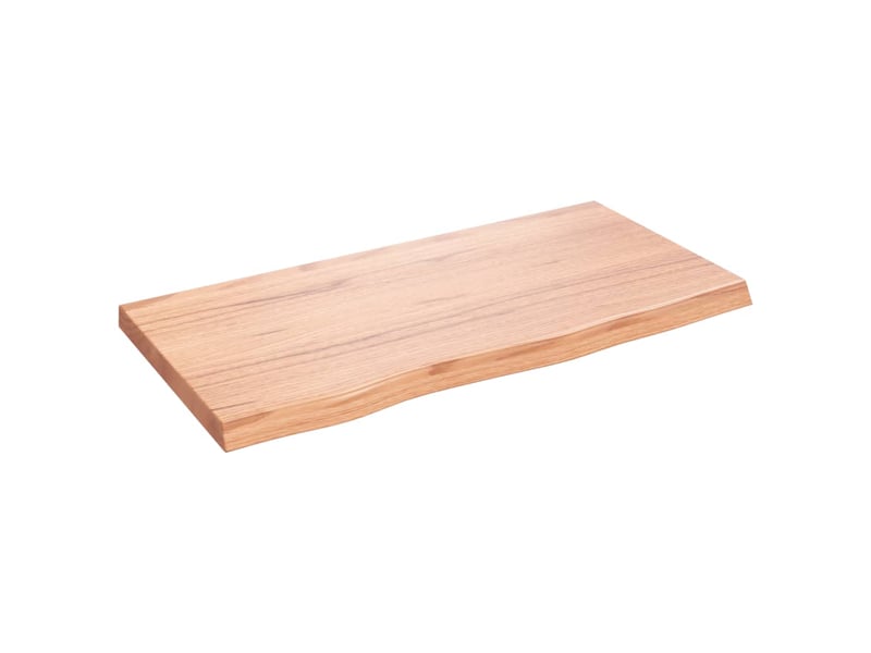 Comptoir de salle de bain, plan de travail marron 80x40x(2-4) cm bois traité cf65810 - Conforama A