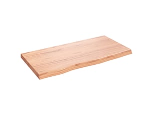Comptoir de salle de bain, plan de travail marron 80x40x(2-4) cm bois traité cf65810