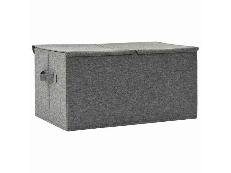  Boîtes de rangement tissu intissé 2 compartiments anthracite  - Conforama E
