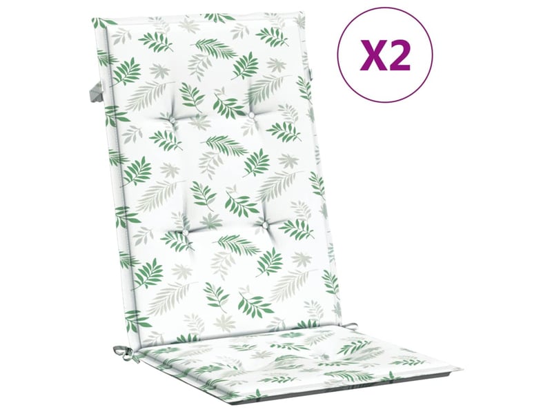  Lot de 2 coussins de chaise à dossier haut modèle de feuille cf32615  - Conforama A