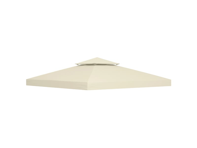  Toit de remplacement pour pavillon - 3x3 m - crème blanc - polyester 180gm² - résistant à l'eau - protection uv 300x300x18cm - Conforama A