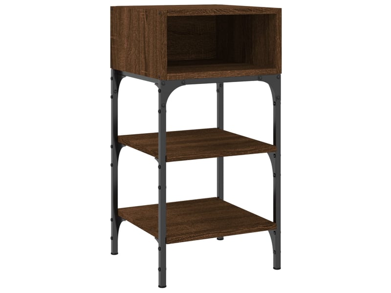  Lot de 2 tables de chevet - cabinet de chevet - table de nuit chêne marron 35x34,5x70 cm  - Conforama C