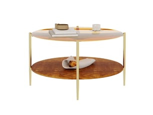 Table basse rond(e) coloris doré OSUPNESSEE - 82 cmx82 cm