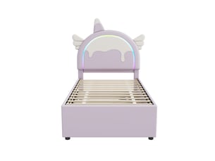 Lit gigogne 90x200 cm coloris violet