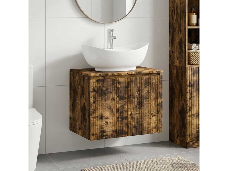  Ensemble de mobilier de salle de bain chêne fumé cf64638  - Conforama B