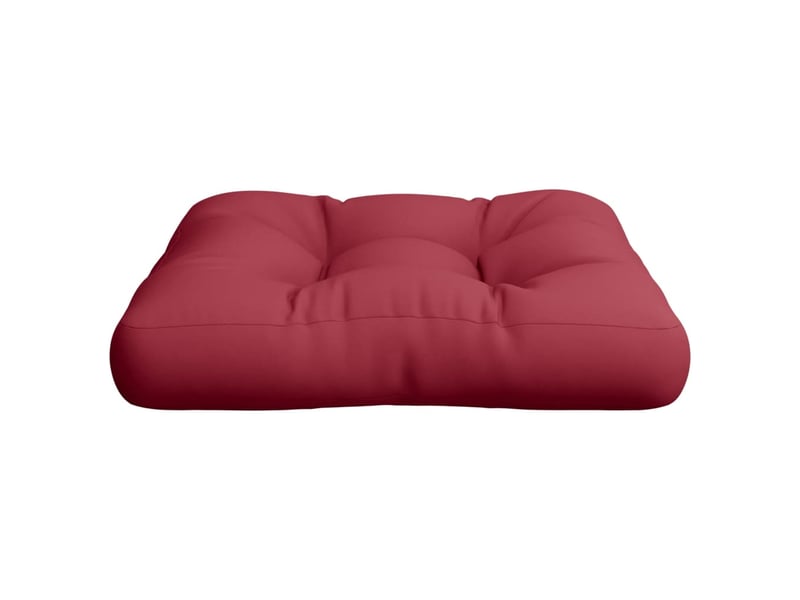  Coussin de palette, coussin de chaise, coussin de canapé rouge bordeaux 50x50x12 cm tissu cf55450  - Conforama E
