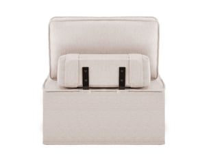 Fauteuil modulable beige avec rangement intégré canapé compact pour salon moderne
