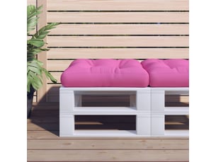 Coussin de palette, coussin de chaise, coussin de canapé rose 58x58x10 cm tissu oxford cf55431