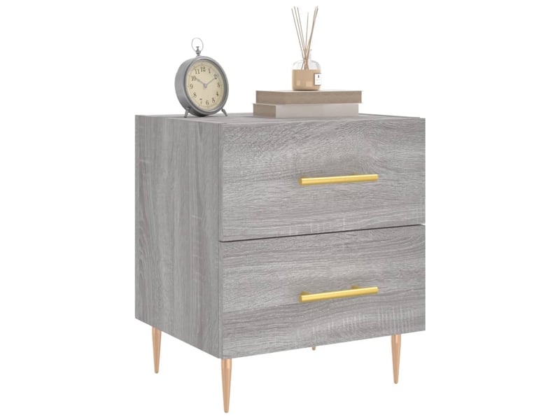  Lot de 2 tables de chevet - cabinet de chevet - table de nuit sonoma gris 40x35x47,5 cm  - Conforama B