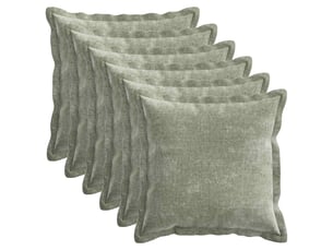 Lot de 6 housses de coussin houten vert 35 x 35 cm tissu chenille cf49872