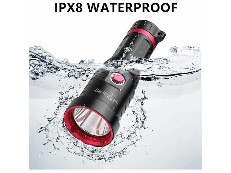 Lampe torche led puissante, 10000 lumens lampe de poche - Conforama C