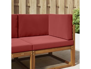 Coussin de canapé d'extérieur, coussin de chaise polyester bordeaux 80 x 80 cm cf54055