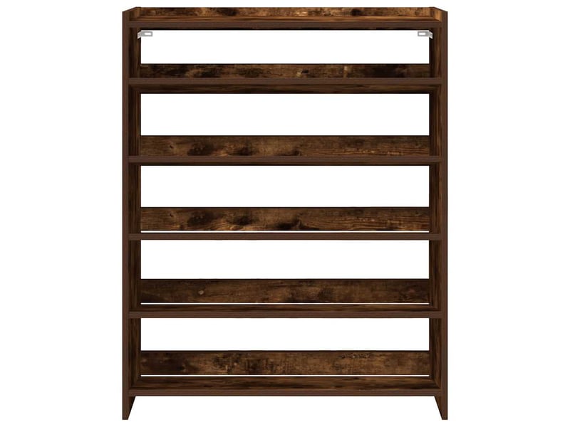  Meuble à chaussures, étagère à chaussures chêne fumé 80x25x100 cm bois d'ingénierie  - Conforama D