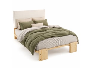 Lit simple 90x200 cm <strong>MAISENTIEL</strong>  <strong></strong> coloris naturel
