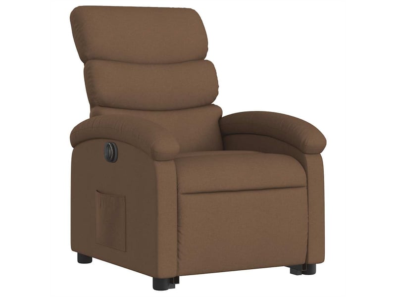  Fauteuil inclinable électrique, fauteuil relax salon marron tissu shl71074  - Conforama D