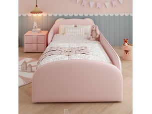 Lit simple 90x200 cm VIVRYN   coloris rose