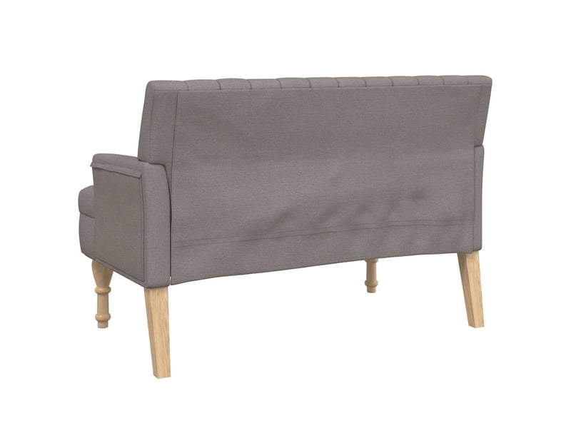  Banc chambre avec coussins taupe 113x64,5x75,5 cm tissu  - Conforama E