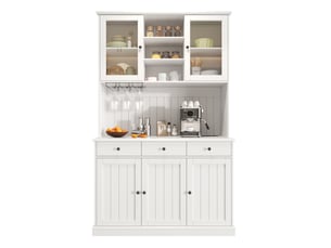 Buffet 5 porte(s) 3 tiroir(s) - 120 cm coloris blanc