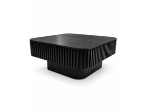 Table basse carré(e) coloris noir <strong>DESMIU</strong> <strong></strong> - 75 cmx75 cm