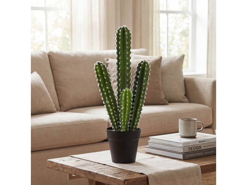  Cactus artificiel, 53 cm, plante artificielle en pot pour la maison ou le bureau  - Conforama C