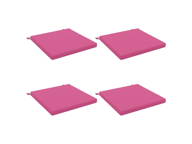 Lot de 4 coussins de siège, coussins d'assise soest 100 % polyester rose cf60476 - Conforama A