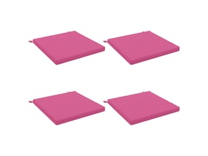Lot de 4 coussins de siège, coussins d'assise soest 100 % polyester rose cf60476