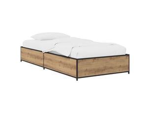 Lit simple 80x200 cm coloris marron