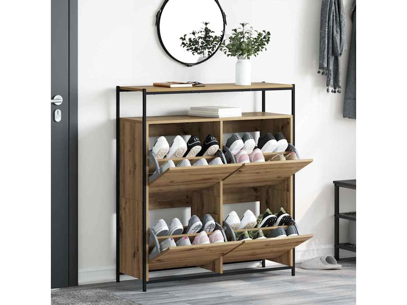 Banc à chaussures, meuble à chaussures 100x34x112 cm bois d'ingénierie shl8657 - Conforama D