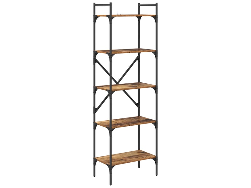  Bibliothèque 5 niveaux, armoire à livres 56 x 32 x 174 cm bois d'ingénierie shl8297  - Conforama A