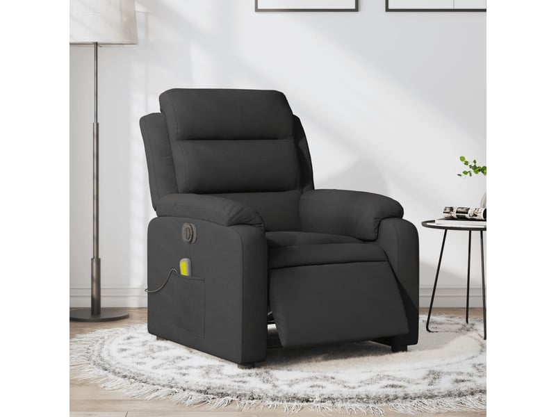 Fauteuil de massage inclinable électrique, fauteuil relax noir tissu shl83317 - Conforama B