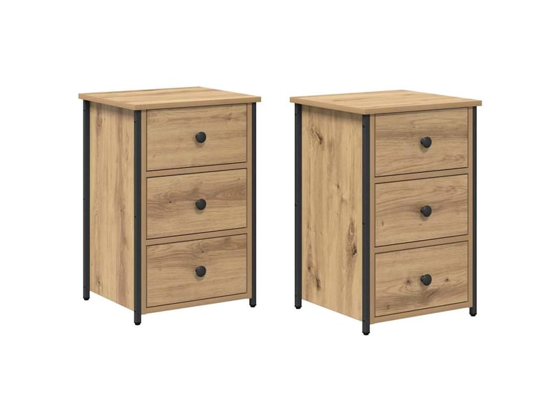  Table de chevet avec tiroir 2 pièces marron 40 x 36 x 60 cm  - Conforama A