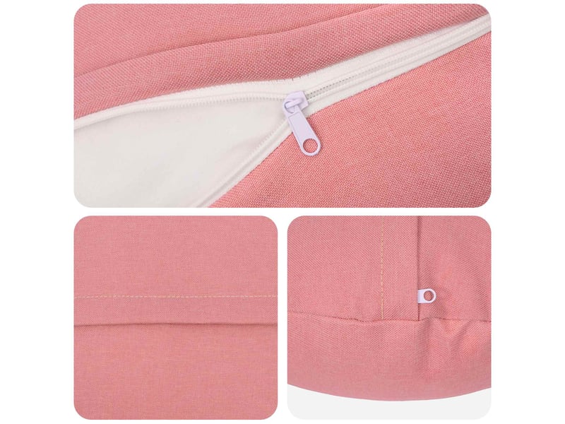  Lot de 6 coussins avec oreiller, coussins décoratifs heerlen rose tissu cf50738  - Conforama D