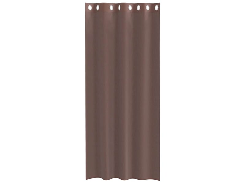  Lot de 2 rideaux en voile, voilages avec œillets marron 140x245 cm cf44377  - Conforama D
