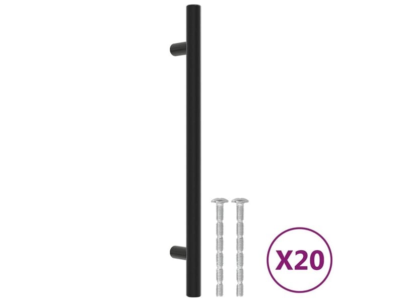  Poignée d'armoire vidaxl, 160 mm, noire  - Conforama C
